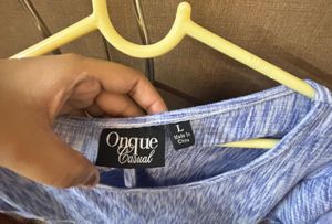 Blue Tie Dye Crop Top Buttoned