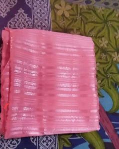 Elegant Peach &amp; Black Saree