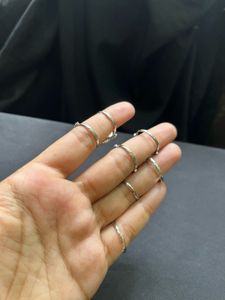 Pack Of 7 Leaf Design Rings