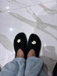 Cozy Black crochet socks