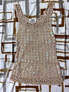 Crochet Sequin Tank Top