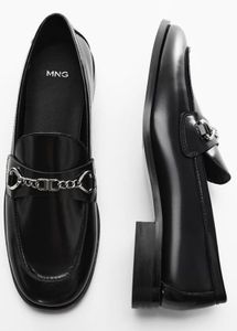 Mango Leather Horsebit Loafers