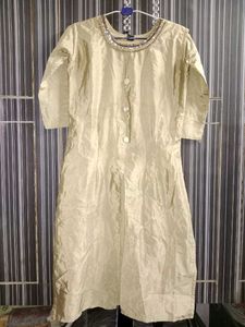 Front Slit Silk Kurti !!