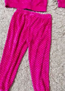 Babyhug Velvet Pink Girls Set