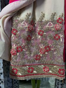 Half Net And Silk Saree
