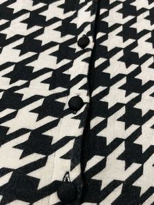 Houndstooth Print cardigan