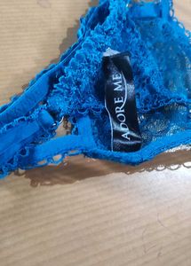 Blue Lace Thong