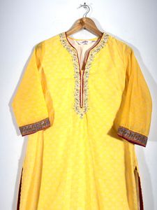 Biba Yellow Kurta Sets (Women)