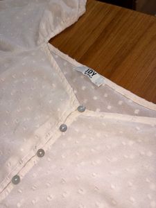 Sheer Button-Down Blouse