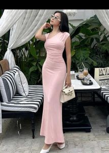 Pink Ruched Bodycon Dress