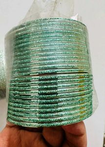 Green Glitter Bangles