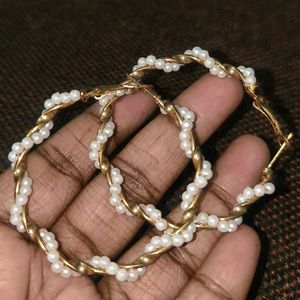 Pearl Hoop Earrings