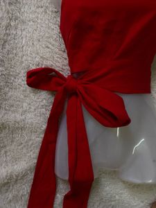 Pinterest Inspo Red Sleeveless Tie Top