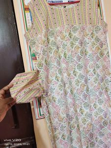 Combo 2 Type Kurti Purpal 💜and Yellow 💛