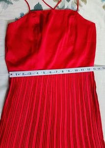 Street9 Women Asymmetric Cross Strape Red Dress
