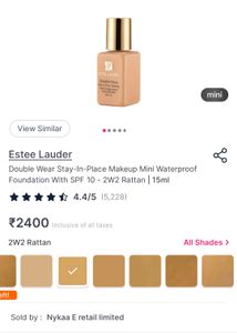Estee Lauder Double Wear Foundation With SPF 10