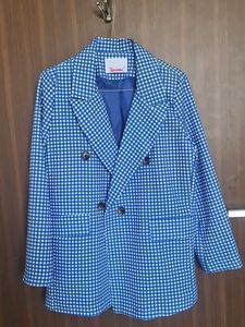 Blue Checkered Blazer