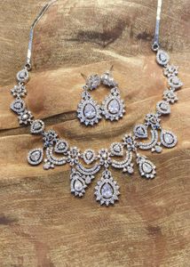 Sparkling CZ Necklace &amp; Earring Set