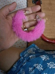 Pink Furry Bracelet