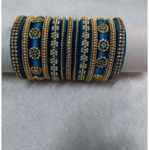 Teal & Gold Bangles