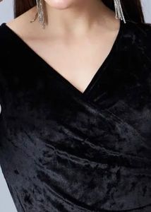 Elegant Black Velvet bodycon dress