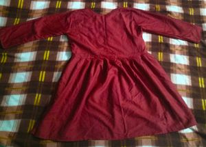 Burgundy Tunic and Dhoti Pants Set