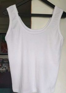 White Button Tank Top, Never Worn