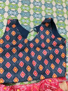 Multi colored Lehenga Choli Duppatta Set (6-8yrs)