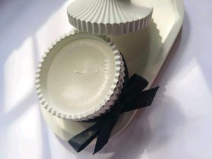 Ribbed Jar Candle With Led🤗