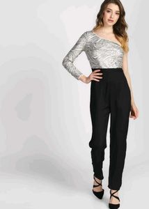 Kazo Sequin One-Shoulder Jumpsuit