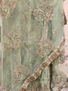 Green Embroidered Ethnic Gown