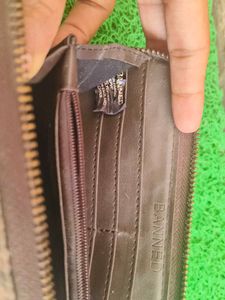 Vintage Striped Brown Wallet