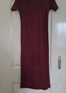 Maroon Bodycon Dress