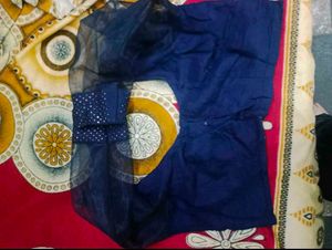 Elegant Blue  Complete Saree With Blouse