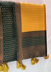 Elegant Yellow & Green Saree