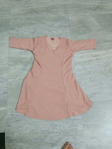 Peach Casual Frock for Girls/Women