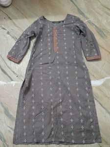 Grey Printed Kurti
