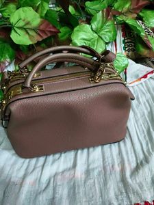 Cute mauve satchel with gems