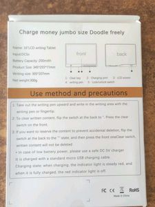 Dekoq 16inch Rechargeable Lcd writing tablet black