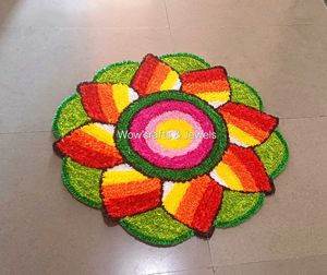 New Readymade Furr Mat Rangoli