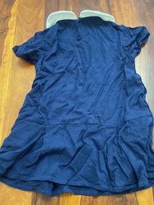 Navy Dress w/ White Collar