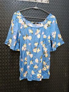 Floral Blue Top