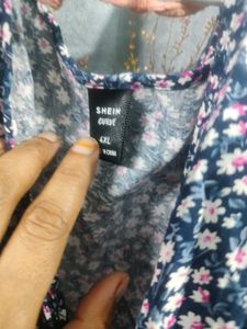 Floral Printed Aline Dress By Shein..