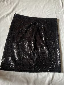 H&M Black Sequin Skirt