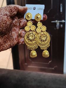 Golden Jhumka Earrings