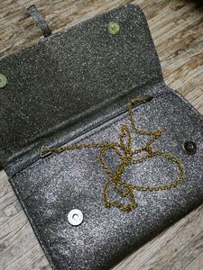 Shimmery Silver Sling Bag