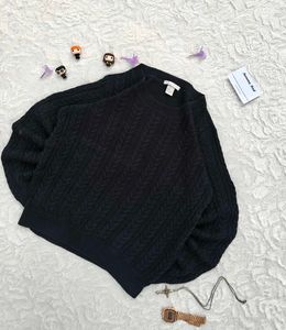 H&amp;M Black Cable Knit Sweater