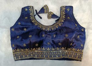 Elegant Navy Blue Blouse