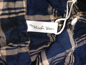 Blue Plaid Crop shirt