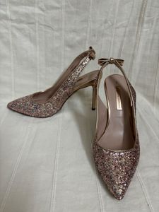 Dorothy Perkins Pink Glitz Slingback Court Shoes